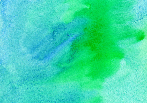Aquarelas azuis e verdes sobre fundo de papel texturizado. Padrão Grunge
. - Foto, Imagem