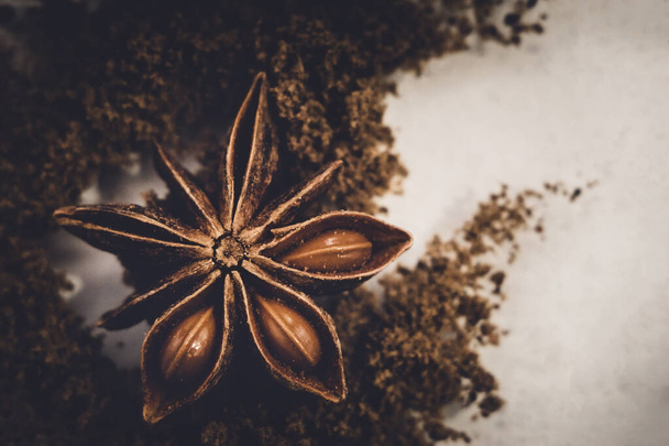 star anise is a spice closeup macro - Photo, Image