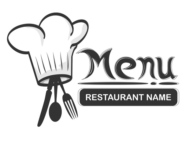 restaurant logo fork - Διάνυσμα, εικόνα