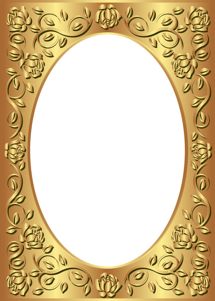 gouden frame - Vector, afbeelding