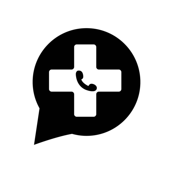 Creative & Modern Helpline chat bubble cross icon design template for Medical health company Or  business  purpose ready to use - Vector, Image