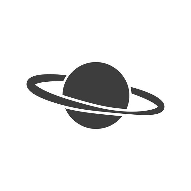 planeta con icono de símbolo de anillo, ilustración de vectores
 - Vector, Imagen