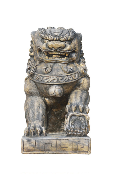 ciemny złoty lew chiński - Zdjęcie, obraz
