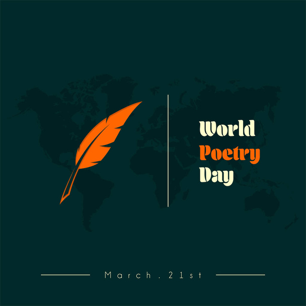 Giornata Mondiale della Poesia il 21 marzo con penna di piume d'oca
 - Vettoriali, immagini