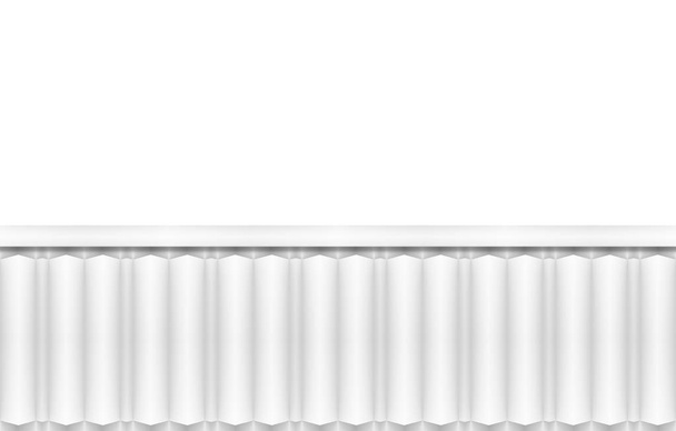 3d rendering. modern white minimal vertical parallel bar on white wall background. - Photo, Image