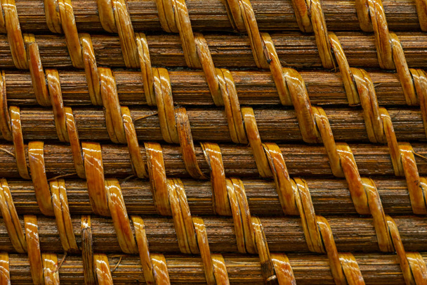 tessitura di legno di vimini da vicino
 - Foto, immagini