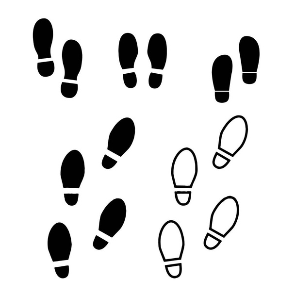 Passo a passo ícone Sapatos e pernas passos humanos Vetor
 - Vetor, Imagem