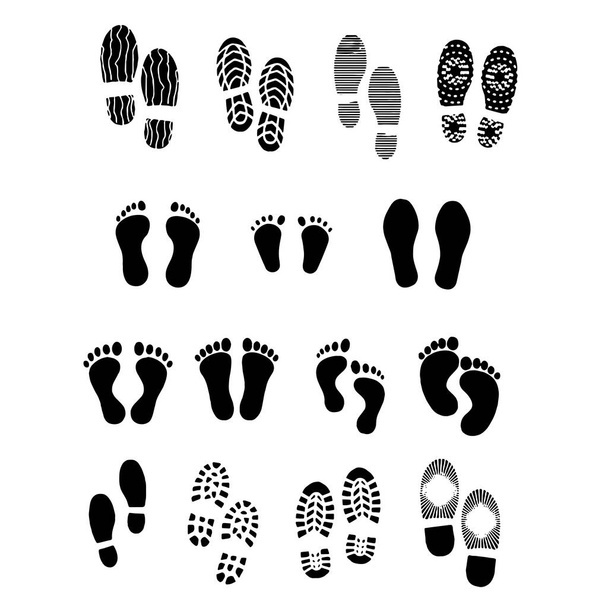 Βήματα εικονίδιο Παπούτσια και πόδια ανθρώπινα βήματα Διάνυσμα - Διάνυσμα, εικόνα