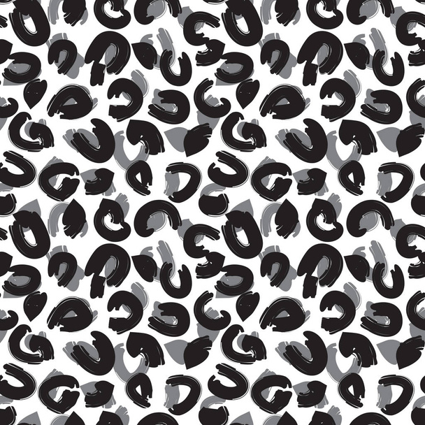 Πολύχρωμο Classic Modern Animal / Leopard Brush Strokes Seamless Print Background in Vector - Κατάλληλο τόσο για online / φυσικό μέσο όπως πόρους ιστοχώρου, γραφικά, σχέδια εκτύπωσης, υφάσματα μόδας και άλλα. - Διάνυσμα, εικόνα