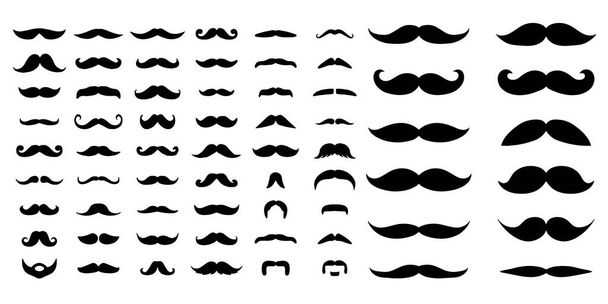 Icône moustache Ensemble vectoriel Illustration simple Modèle ou logo
 - Vecteur, image