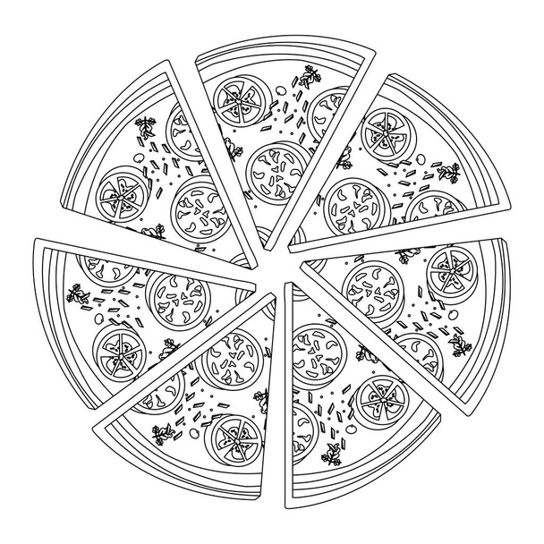 diseño de pizza italiana
 - Vector, imagen