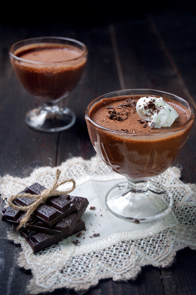 ciemne i delikatny MUS czekoladowy - Zdjęcie, obraz