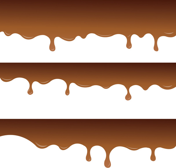 Melted chocolate for notepad or background - Vector, Image