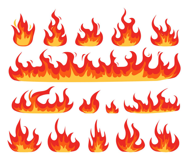 Flame fire image web element icon concept. Vector graphic design isolated illustration - Vector, Image