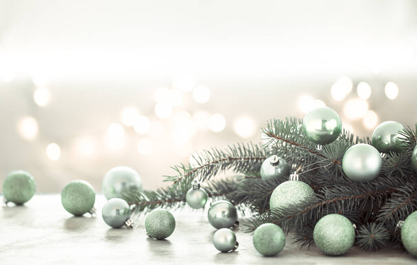 Weihnachten Urlaub Hintergrund mit Weihnachtsbaum und Weihnachten b - Foto, Bild
