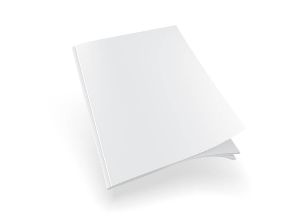 magazine blanc sur fond blanc modèle vectoriel
 - Vecteur, image