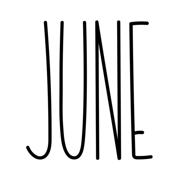 Sezonowy kalendarz Typografia szablon tekst napis miesiąc - Wektor, obraz