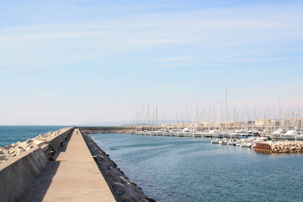Marina of Palavas les flots, a seaside resort of the Languedoc coast in the south of Montpellier - Foto, Imagen