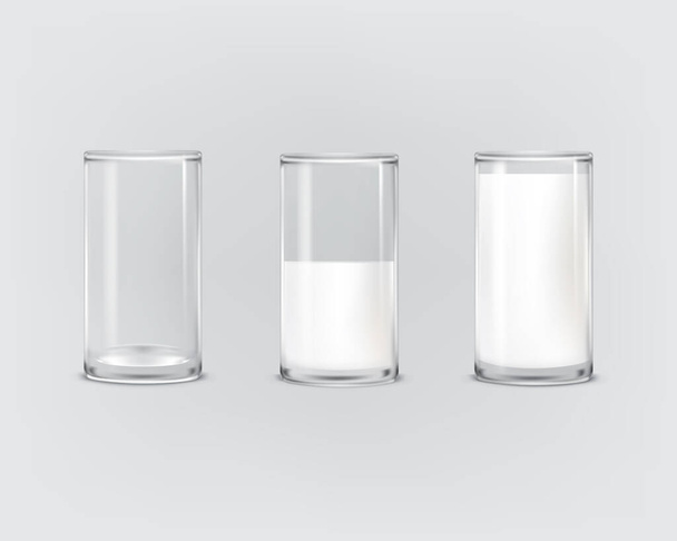vidro para bebida em fundo cinza
 - Vetor, Imagem