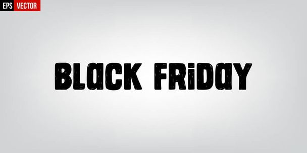 Typografia Black Friday na szarym tle - Wektor, obraz