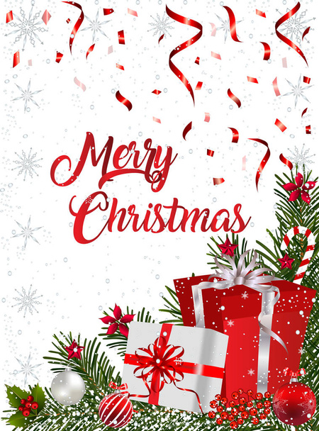 Christmas Greeting Card - Vektor, obrázek