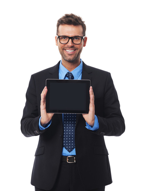 Businessman and digital tablet - Foto, afbeelding