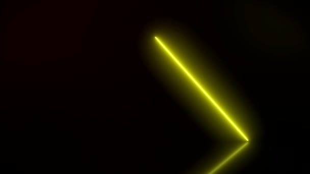 Video animación de líneas de neón verticales brillantes en rojo y amarillo en el suelo reflectante. - Fondo abstracto - espectáculo de láser
 - Imágenes, Vídeo