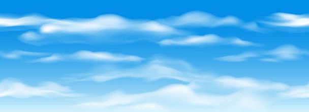 Blauer Himmel Wolken nahtloses Muster - Vektor, Bild