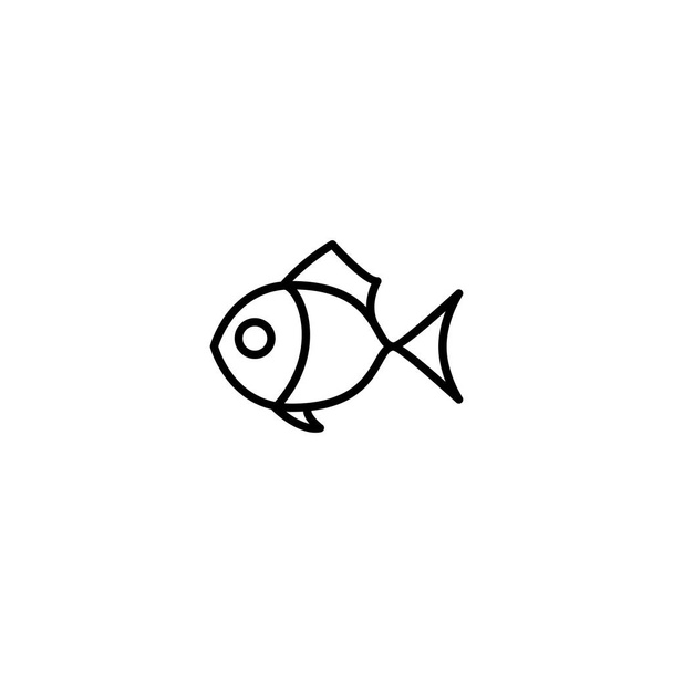 ryba, owoce morza ikona wektor ilustracja - Wektor, obraz