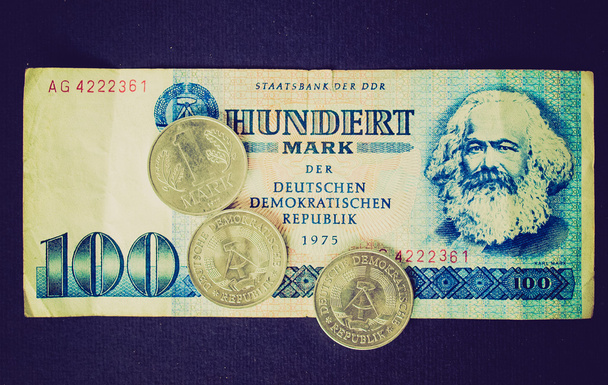 Retro look DDR banknote - Photo, Image