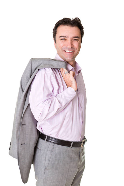 senior businessman portrait on white background - Photo, Image