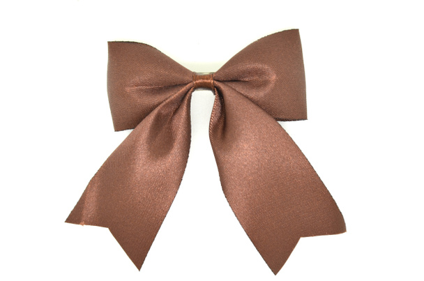 Brown satin ribbon for hair accessories - Photo, Image