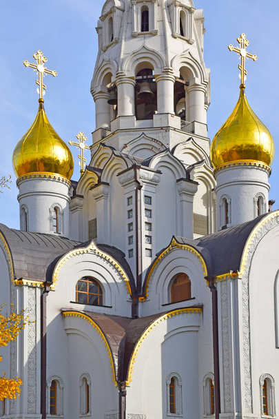 The Church of the Iver icon of the mother of God was built in 2013. Architect Alexander Kolosov, the artist of the paintings Alexey zhivaev. Russia, Moscow, October 2019. - 写真・画像
