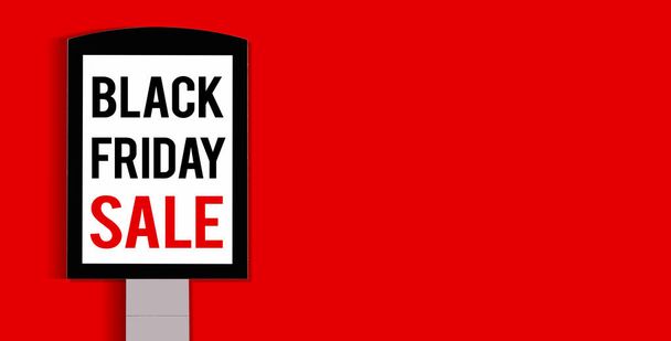 Black Friday sale shopping banner. Mockup of special day. - Photo, Image