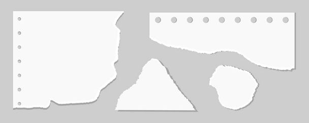 Papierschnipsel. zerrissener Papiervektor - Vektor, Bild