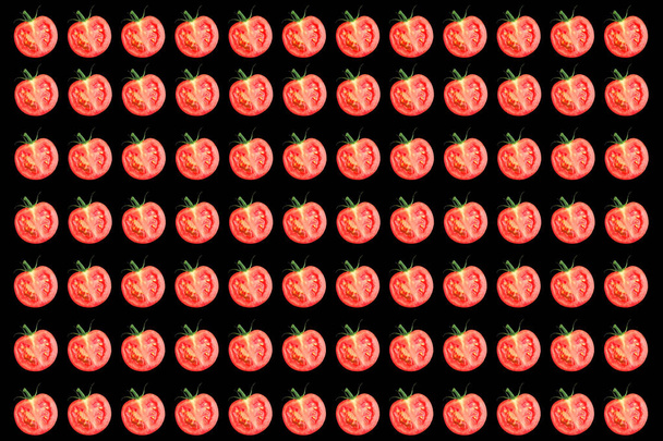 Vörösparadicsom szeletelt növényi mintája - Fotó, kép