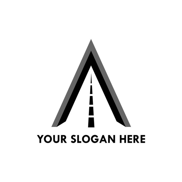 Yol alfabesi logosu kavramı - Vektör, Görsel
