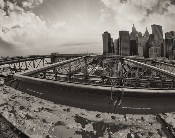 new york city - brooklyn Köprüsü'nün kış renkleri - Fotoğraf, Görsel