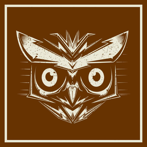 grunge stylevector owl aves cabezas mostrando diferentes especies y plumaje, vector aislado
 - Vector, imagen