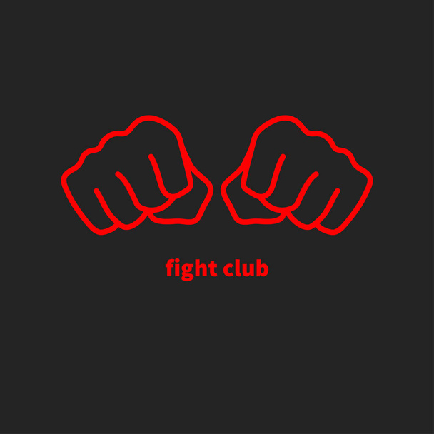 Dövüş Kulübü logosu - Vektör, Görsel