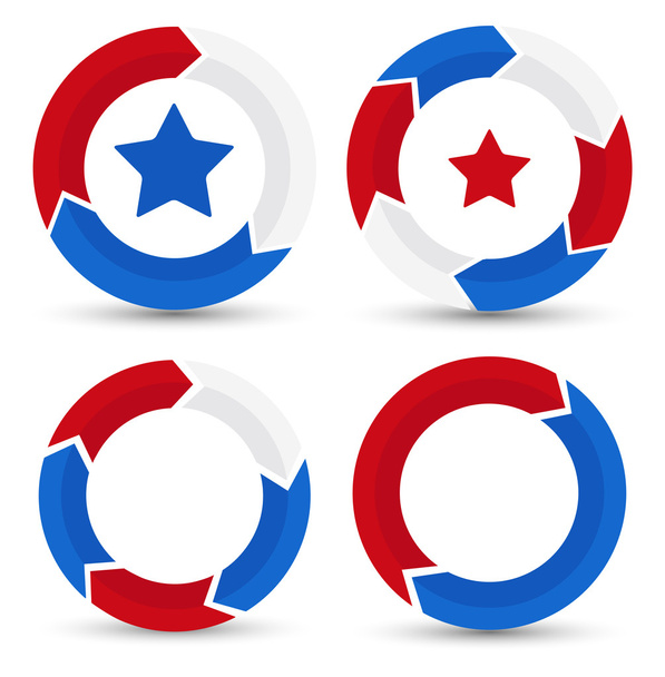 Cirkel - patriottische VS thema Vector - Vector, afbeelding