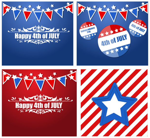 4th of july - Patriotic USA theme Vector - Vektor, kép