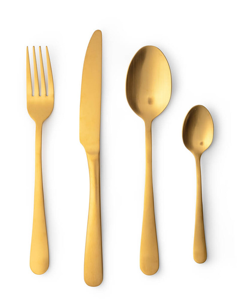 Tenedor, cuchillo y cuchara - Foto, Imagen