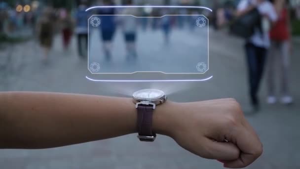 Kobieca ręka z hologramem Insight - Materiał filmowy, wideo