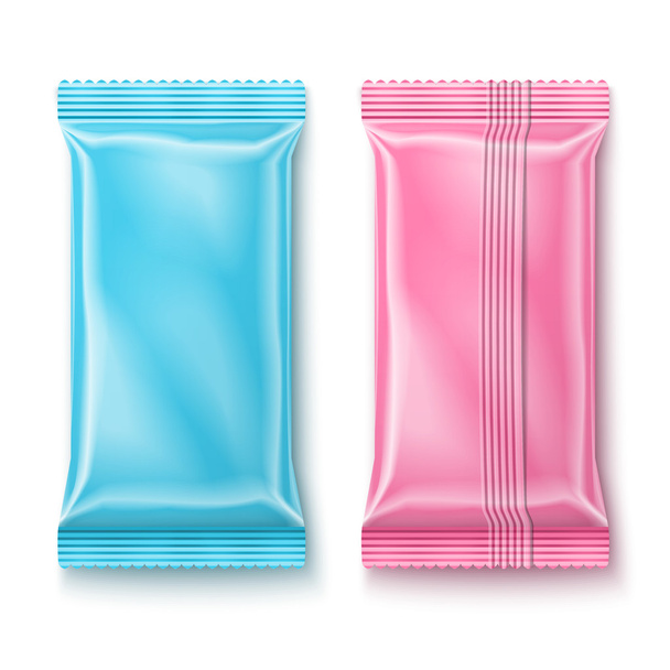 színes csomag nedves törlőkendők. - Vektor, kép
