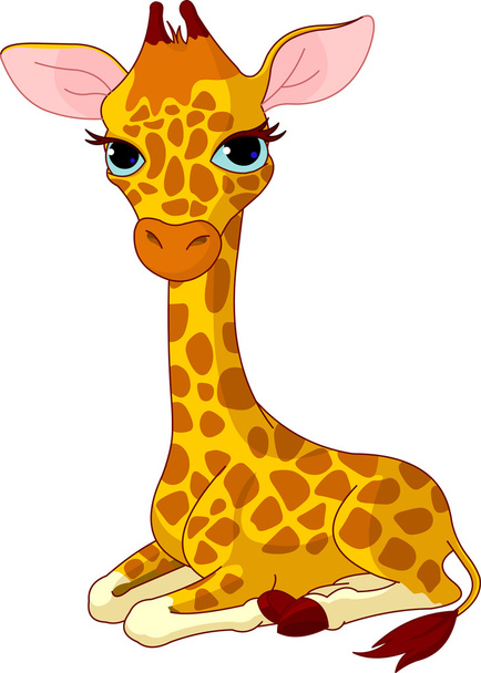 Giraffe Calf - Vector, afbeelding