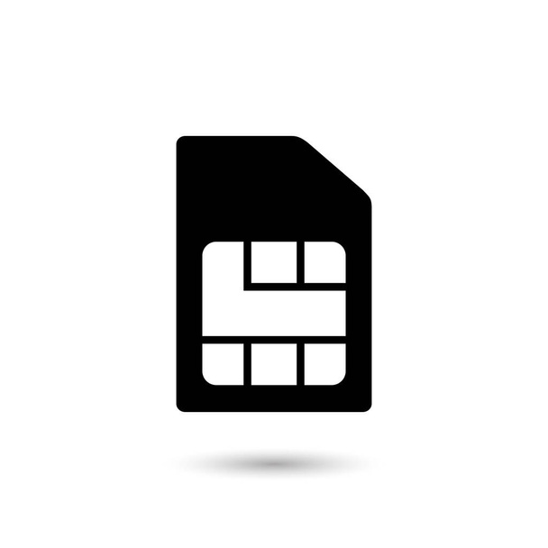 Ikona wektora karty SIM. Symbol ikony karty SIM. Karta SIM gniazdo mobilne - Wektor, obraz