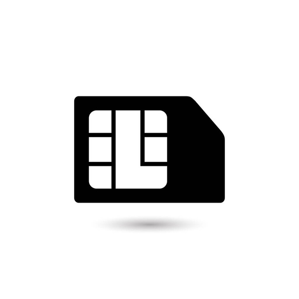 Sim kártya vektor ikon. Sim kártya ikon szimbólum. Sim kártya mobil rés - Vektor, kép