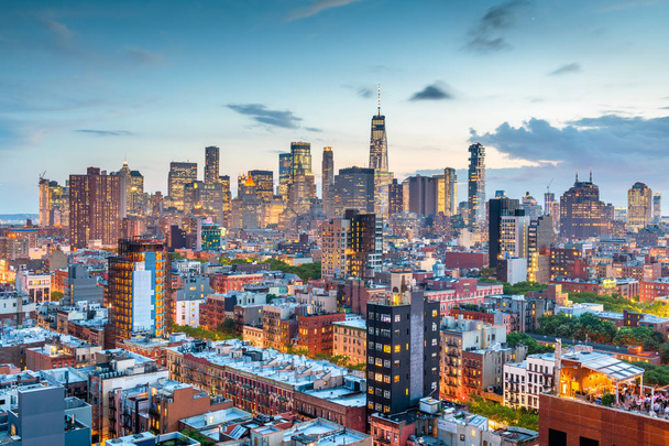 Nueva York, Nueva York, Estados Unidos skyline distrito financiero de la Lowe
 - Foto, imagen