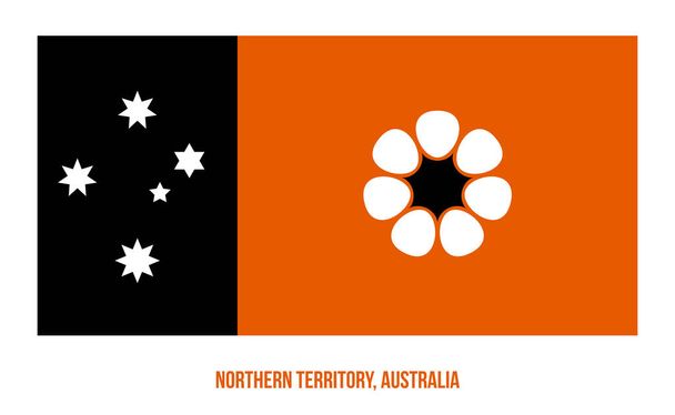 Illustration vectorielle du drapeau du Territoire du Nord (NT) sur fond blanc. Territoire Drapeau de l'Australie
 - Vecteur, image